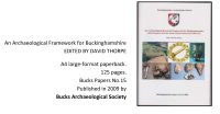 An Archaeological Research Framework for Buckinghamshire